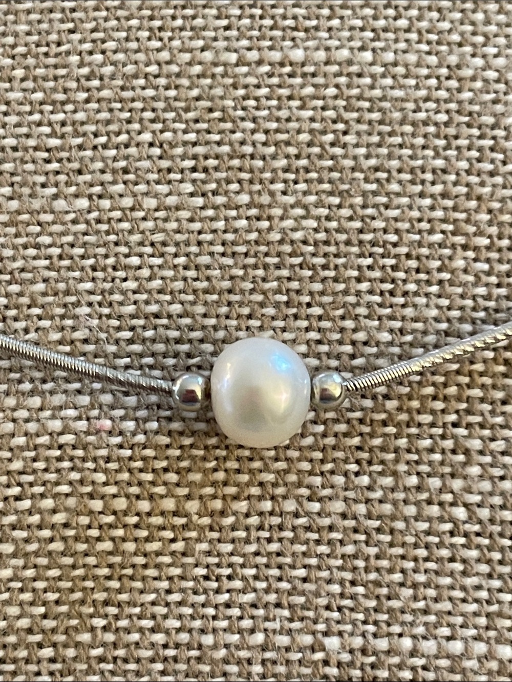 Sterling Silver Pearl Necklace - Picture 2 of 10